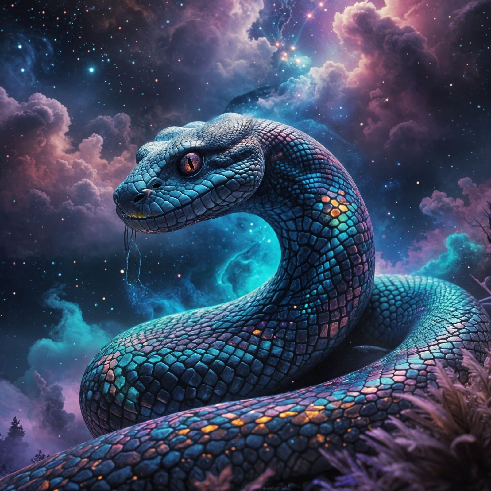Mystical Kundalini Serpent in Cosmic Holographic Realism