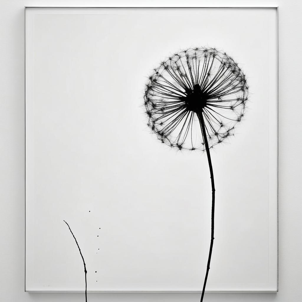 Surreal Minimalist Drawing with Elegant Ironwork