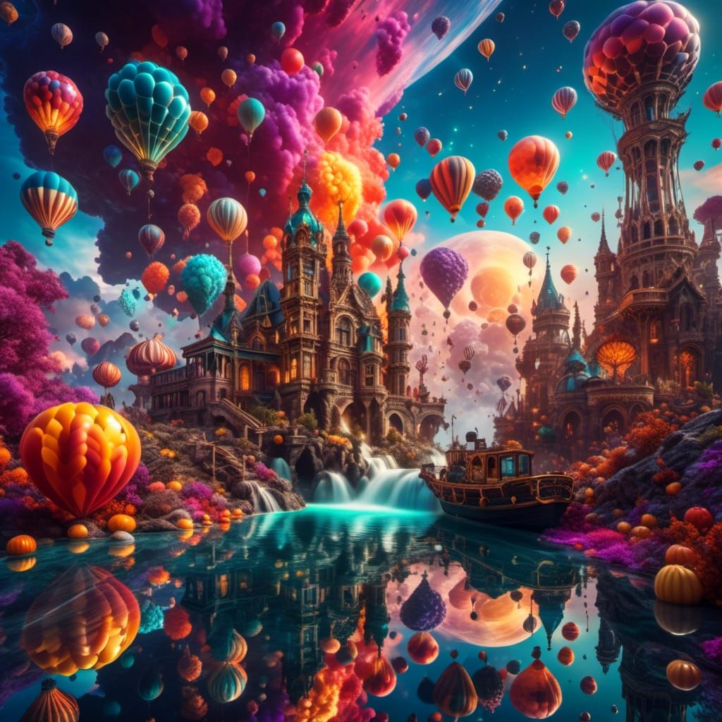 Vibrant Smoky Cosmic Wonders