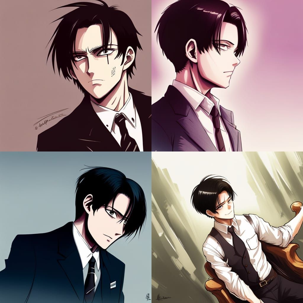 Levi Ackerman in Anime Style