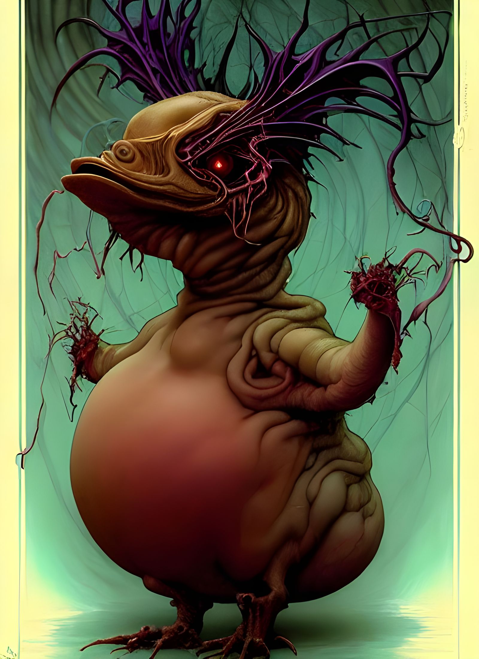 Psyduck from a Dark, Grotesque World