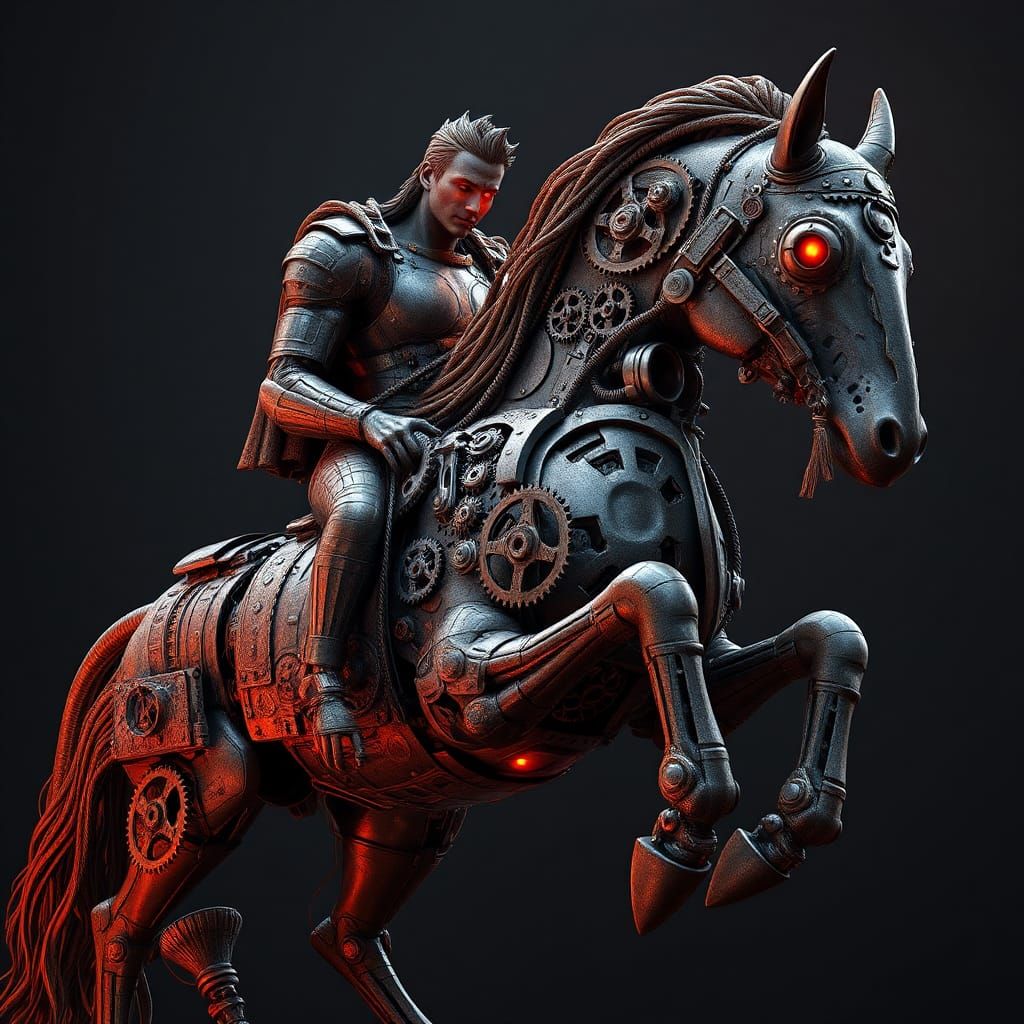 Mechanical Centaur Masterpiece in Industrial Splendor