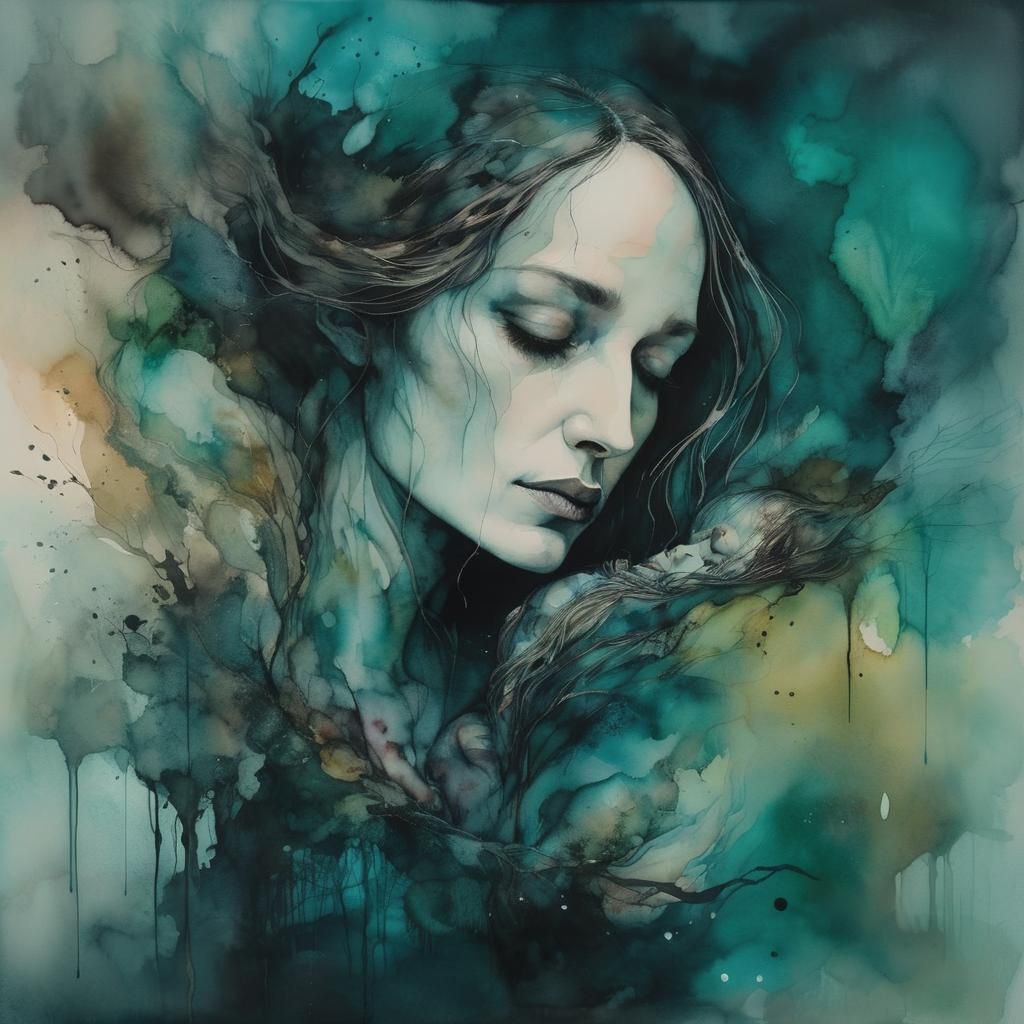 Ethereal Mother Goddess in a Dreamlike Atmosphere