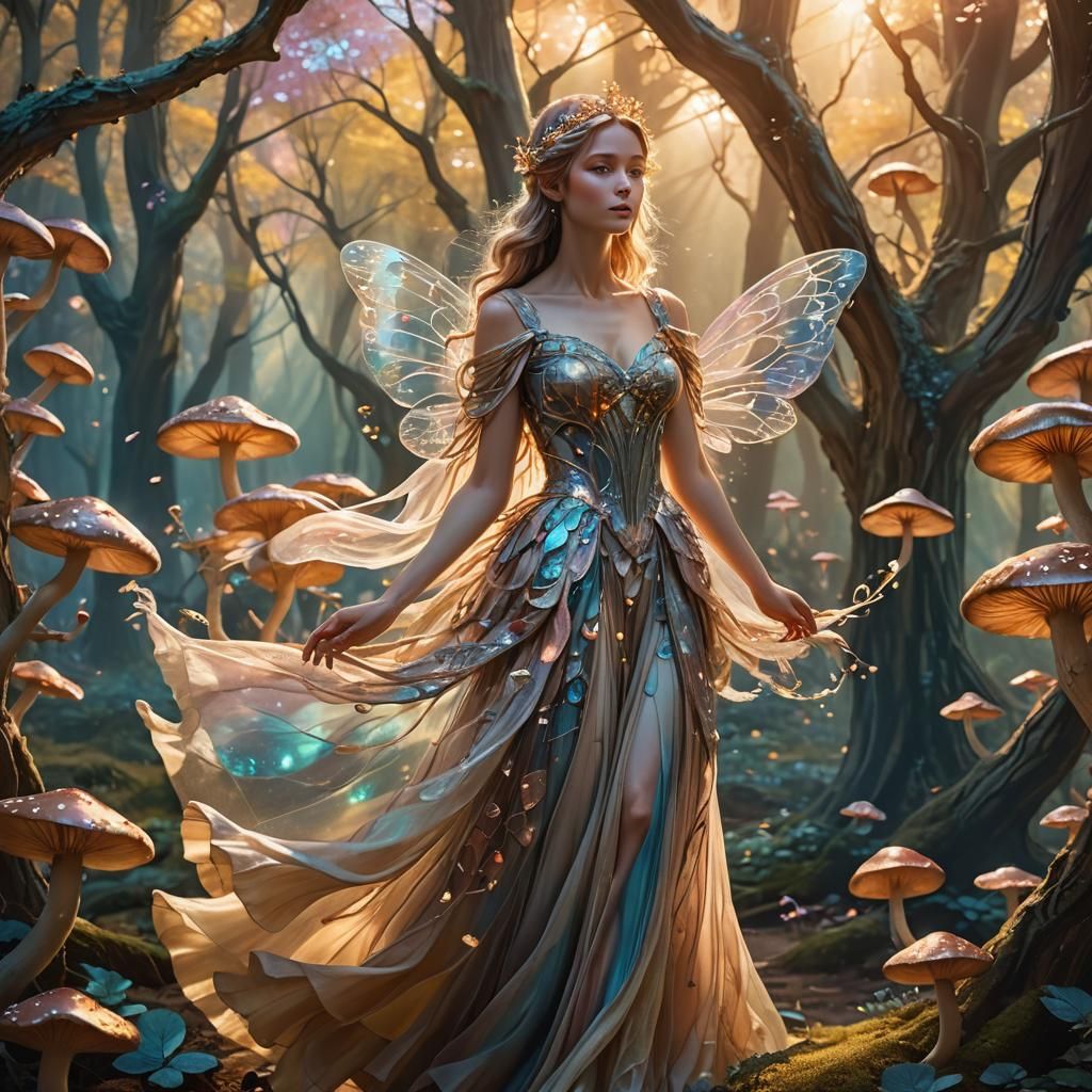 Fantasy Fairy Princess in a Dreamlike Landscape