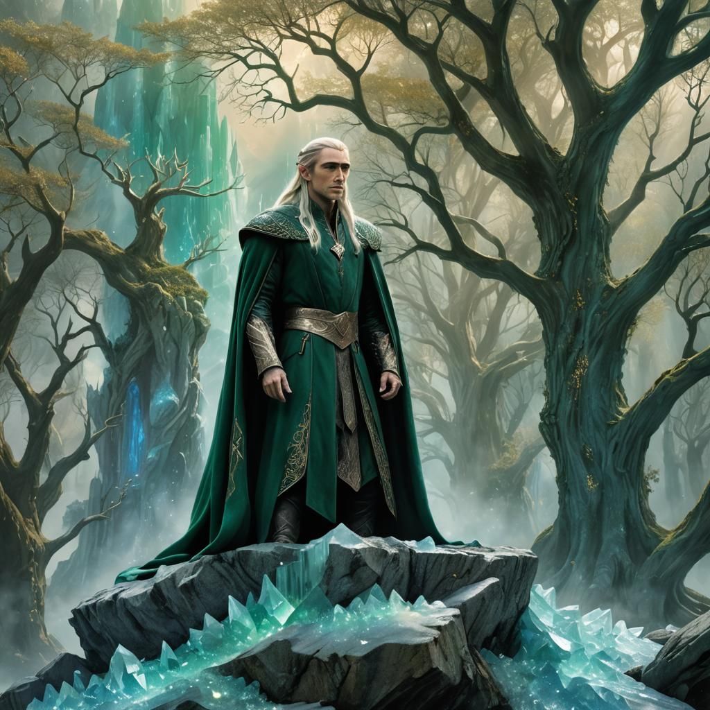 Lee Pace as Elven King Thranduil in a Vibrant Crystal Realm
