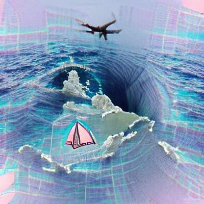 Mysterious Oceanic Vortex in Futuristic Style