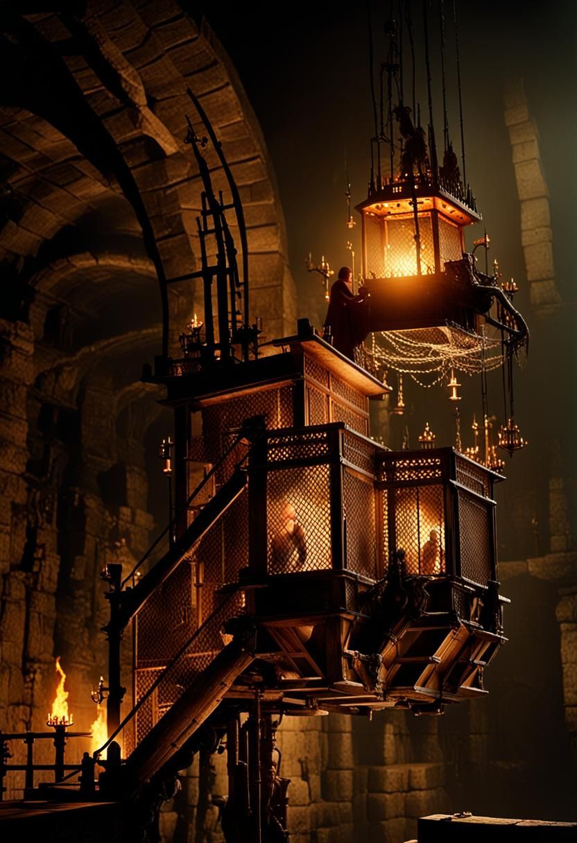 Epic Duergar in Water-Filled Dungeon, Cinematic Lighting