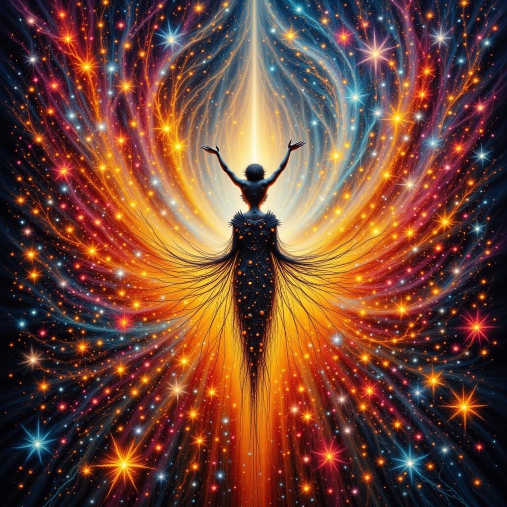 Abstract Impressionist Bliss Fire Landscape