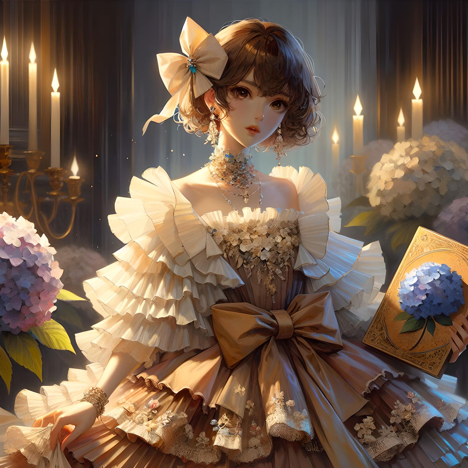 Anaesthetic Dreams: Anime Girl in Painterly Chiaroscuro