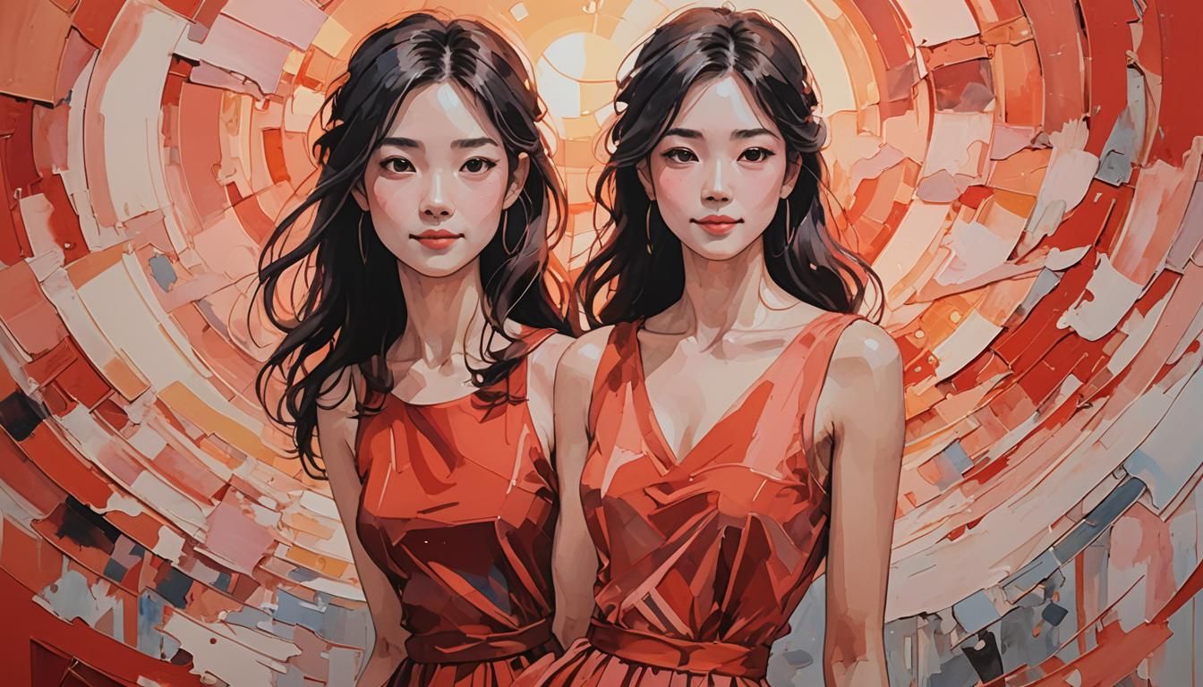 Ghibli-Inspired Girl Basks in Warm Sunset Glow