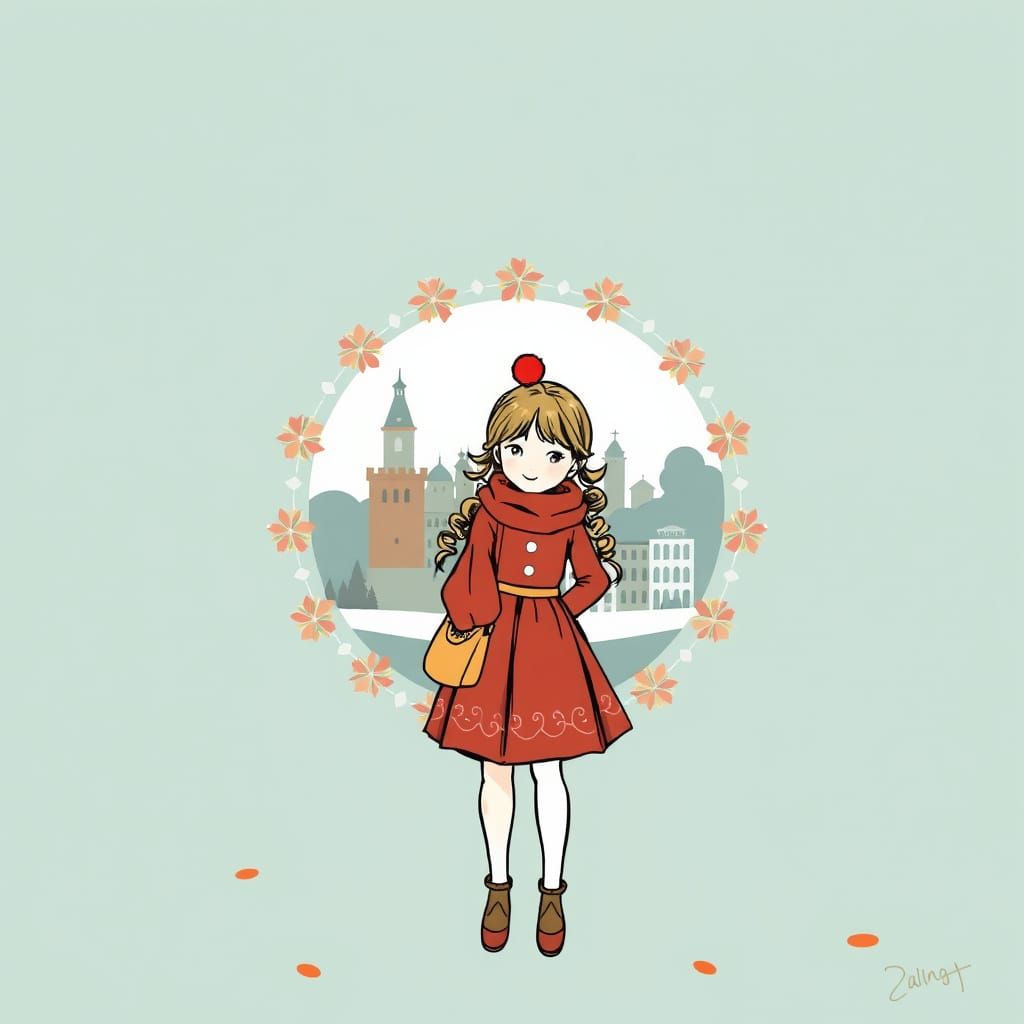 Goose Stands Proudly by Pond in Cowboy and Indian Style