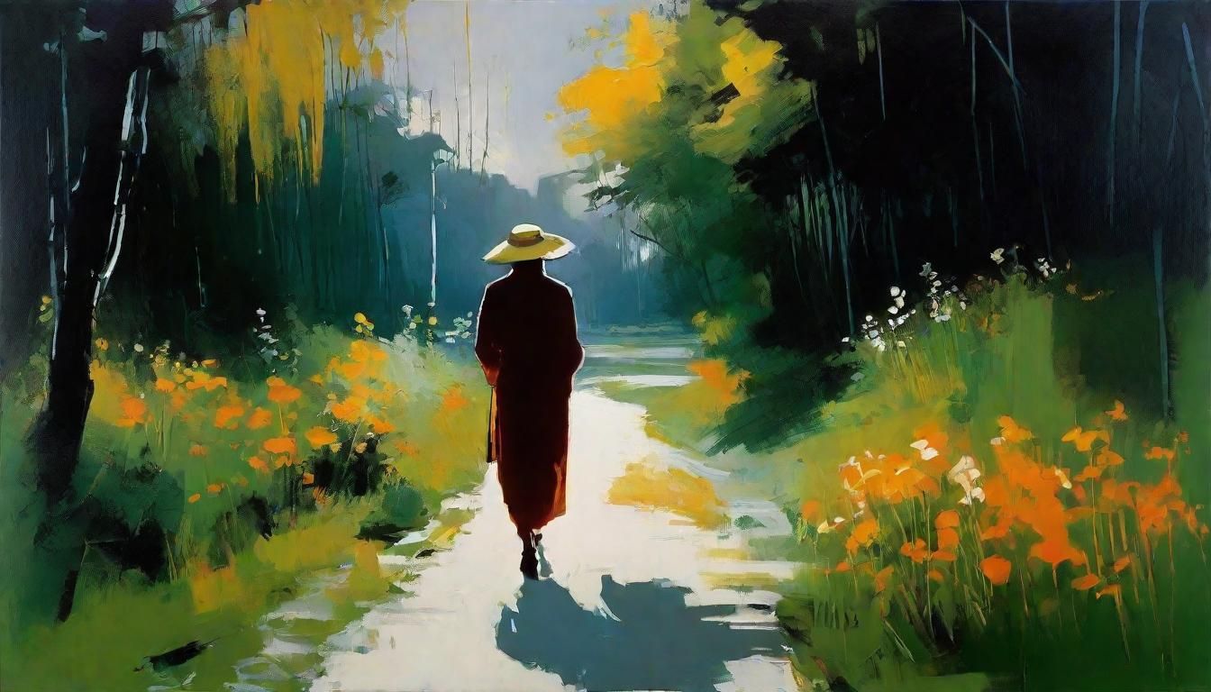 Long walk in the garden