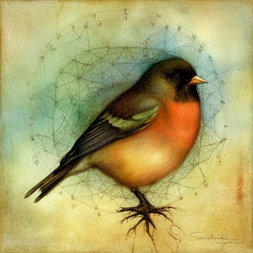 Vibrant Avian Goddess