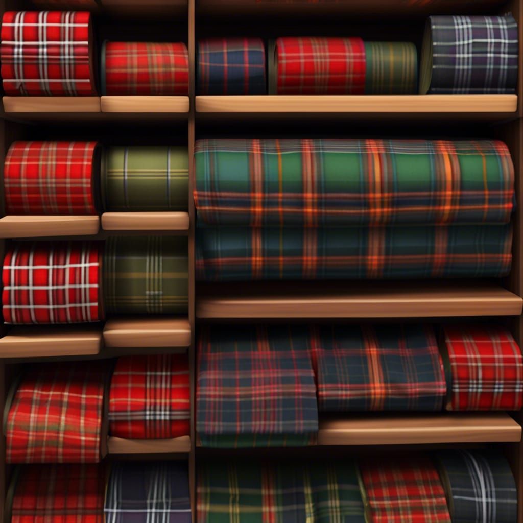 Tartan Fabric Shop in Hyper Realistic Detail