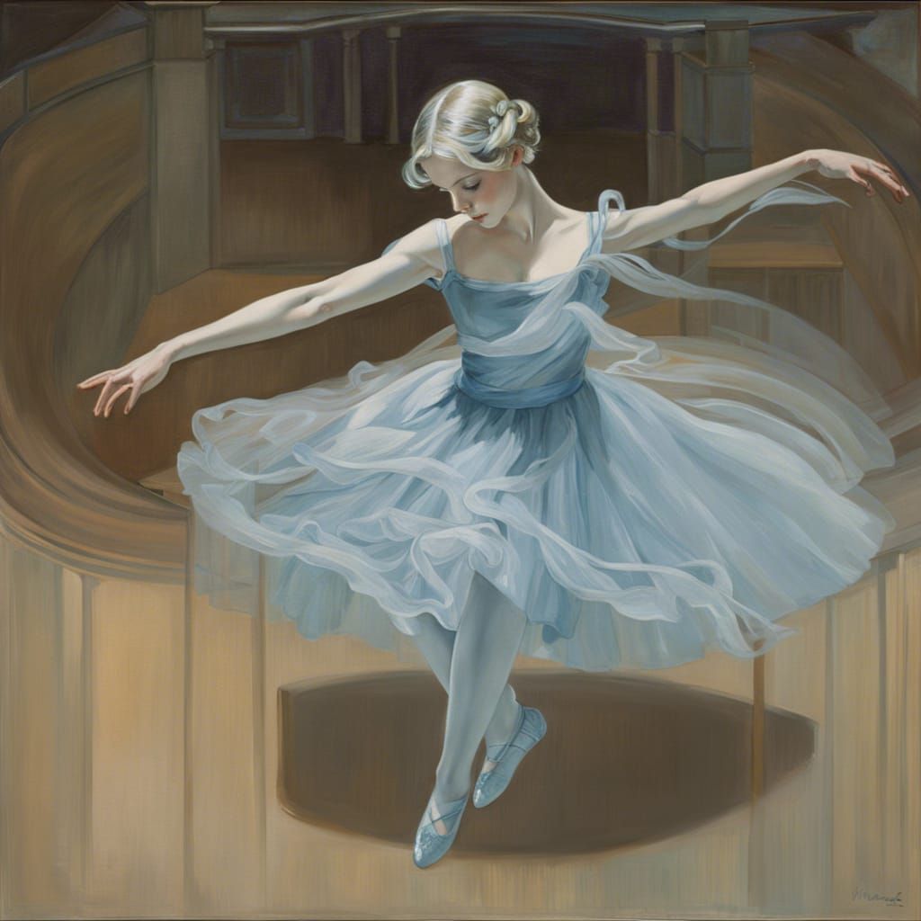 Ethereal Blue Ballerina Ghost