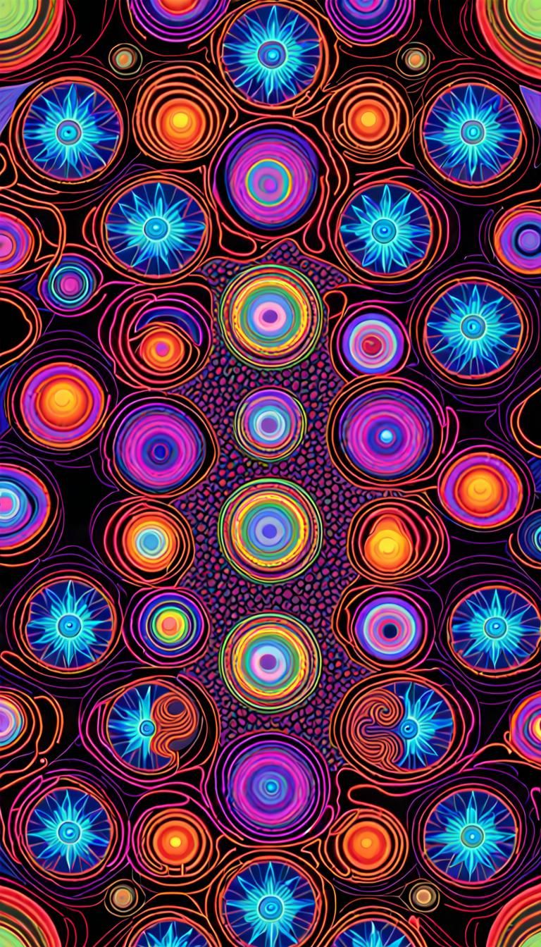 Neon Quantum Mandala: 4D Sacred Geometry in Digital Art