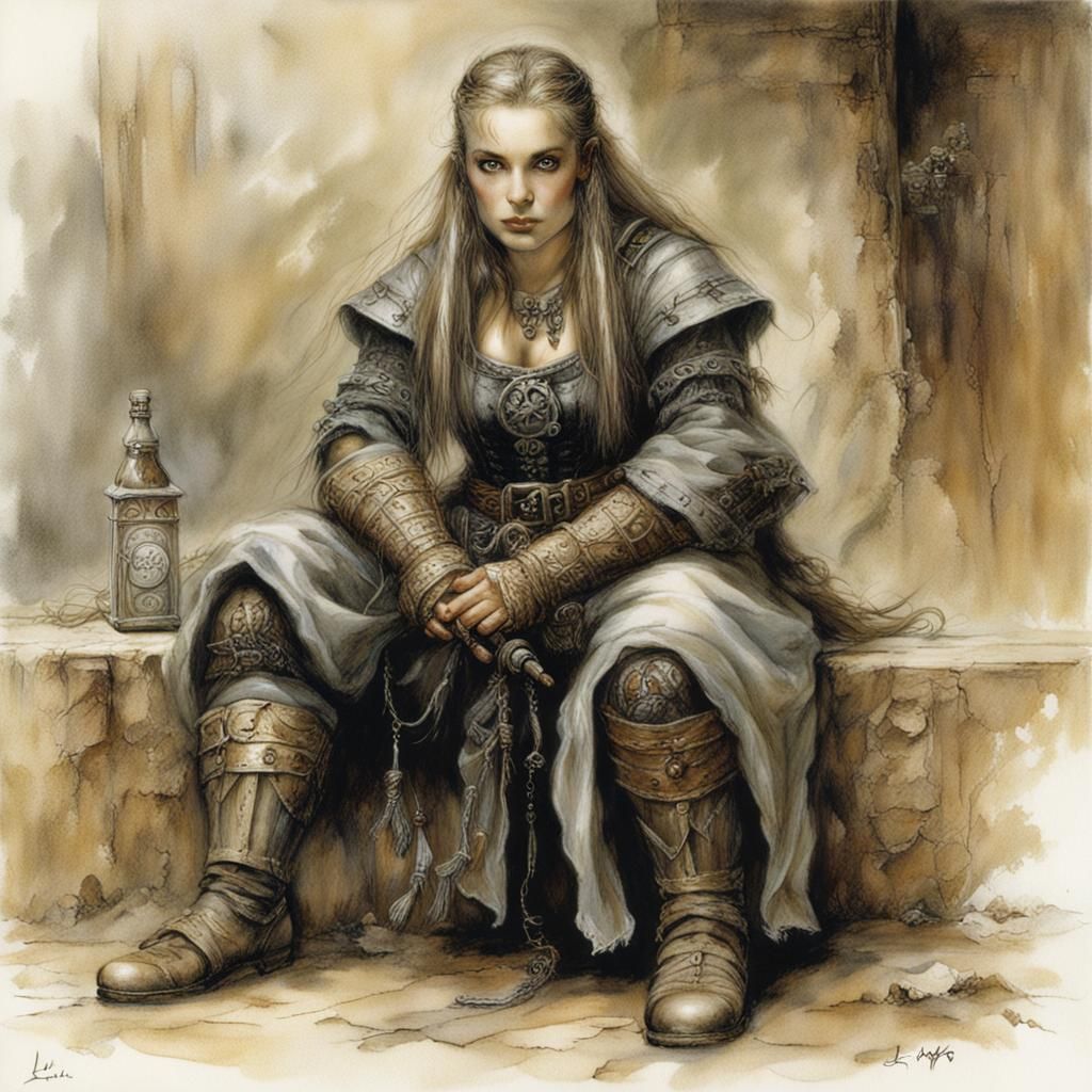 Medieval Dwarf Servant Woman in Fantasy Art