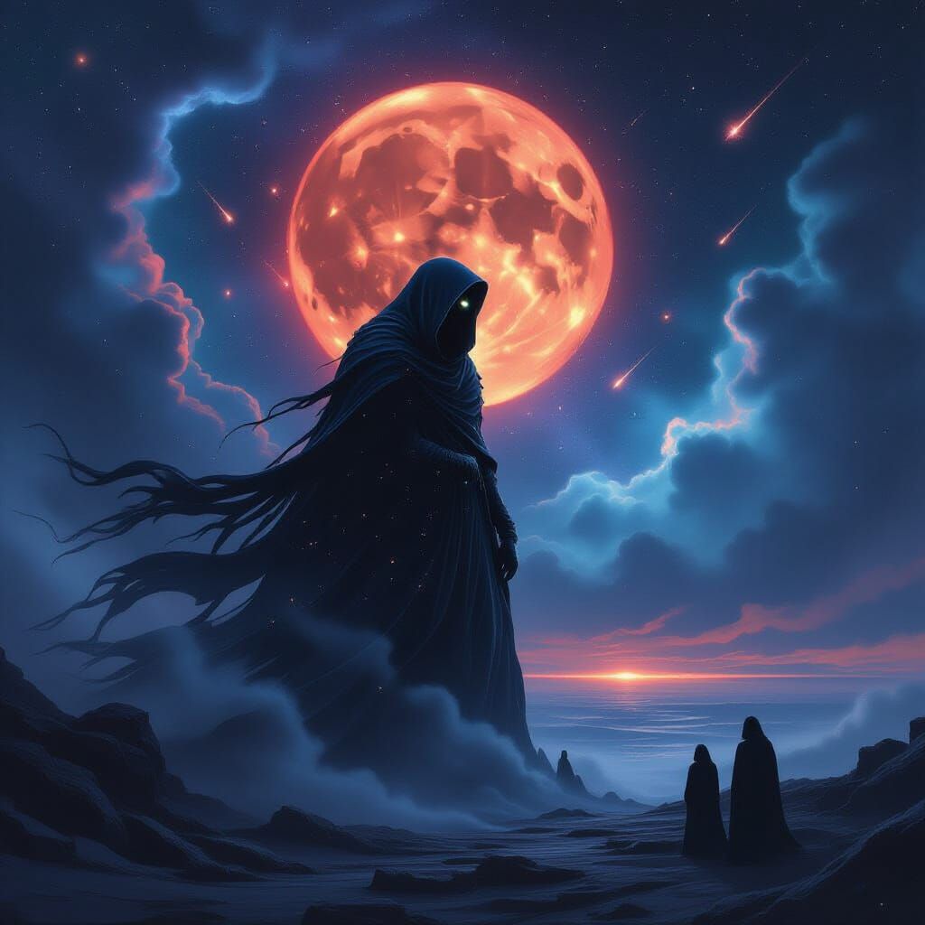 Spectral Grim Reaper Merging With Galaxy