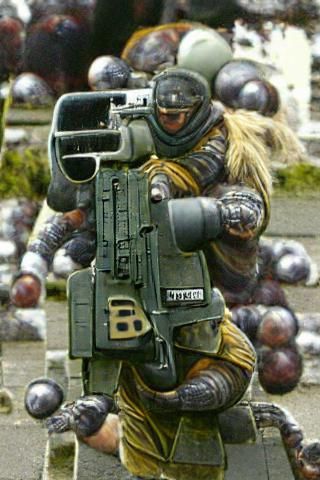 Cyberpunk Bolter in Neon Cityscape