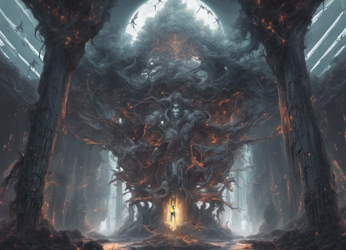 Gothic Nanotech Ecosystem Devours Human Spirit in Futuristic...