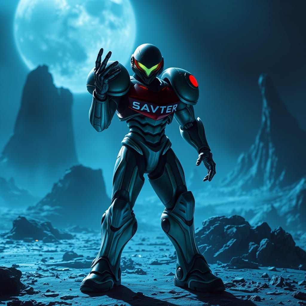 Phazon Corrupted Dark Samus on Haunting Phaaze