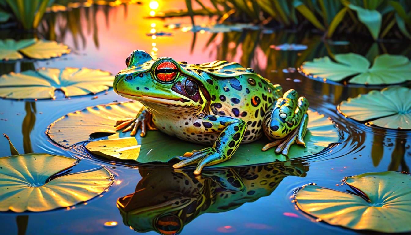 Sunset Frog 3 (2 images)