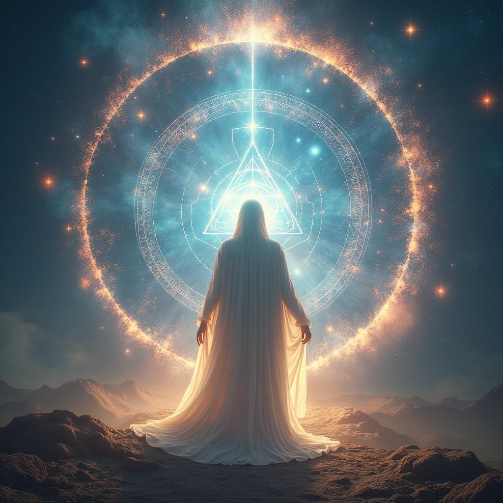 Ethereal Being at the Threshold of a Multiverse Portal