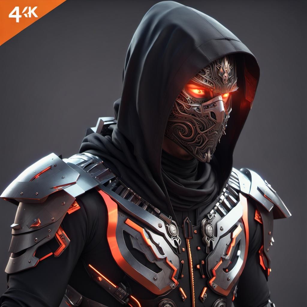 Epic Sci-Fi Warrior in Futuristic Armor