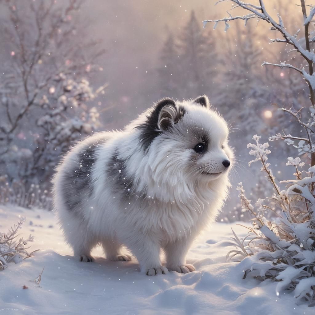 Whimsical Winter Wonderland in Pastel Hues