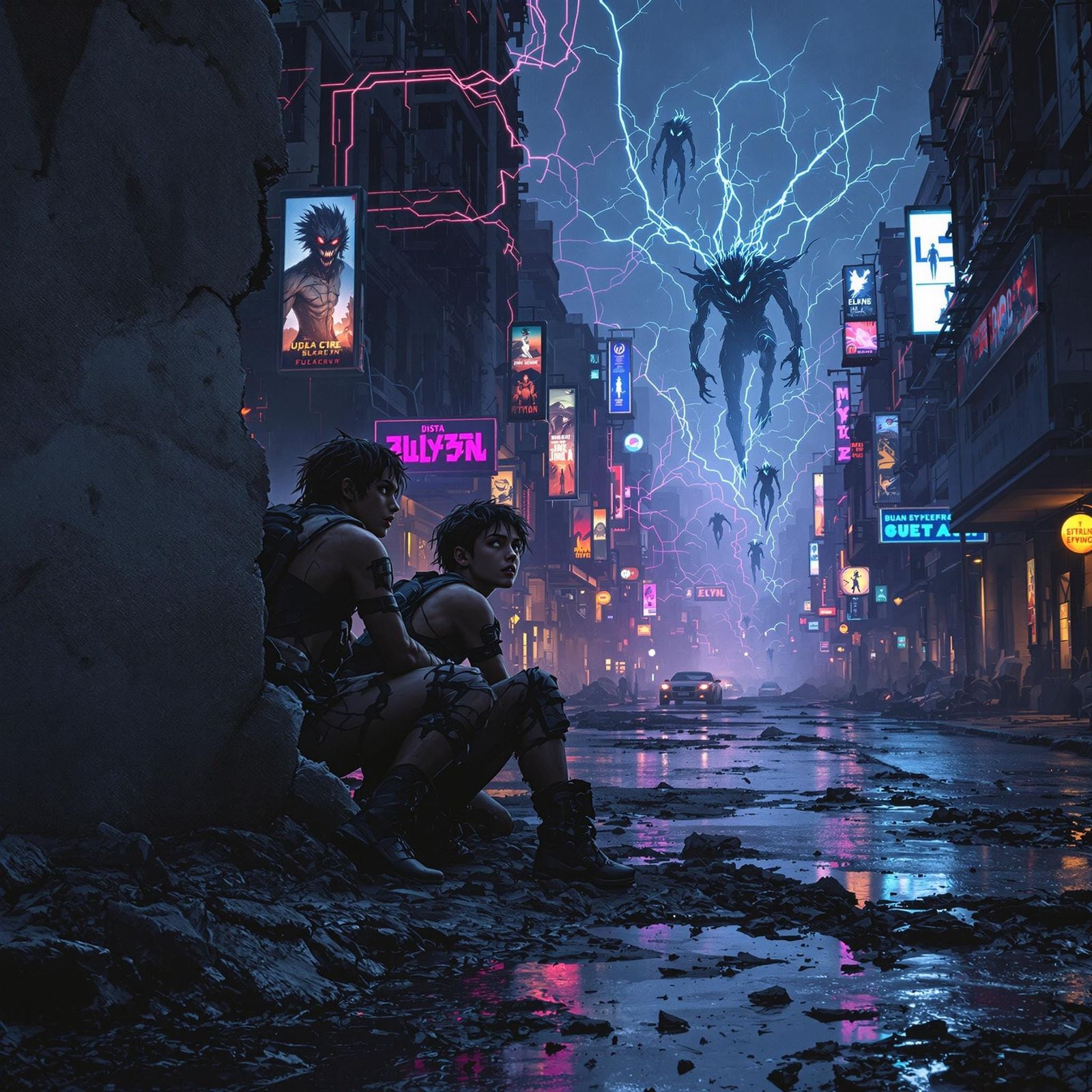 Survivors in a Cyberpunk Apocalypse
