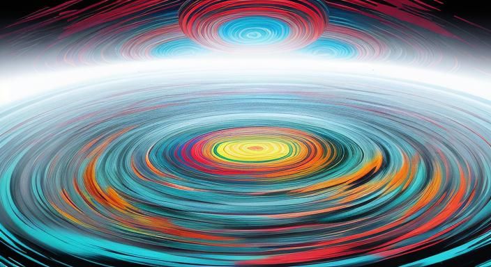 Surreal Digital Dreamscape in Vibrant Anime Style