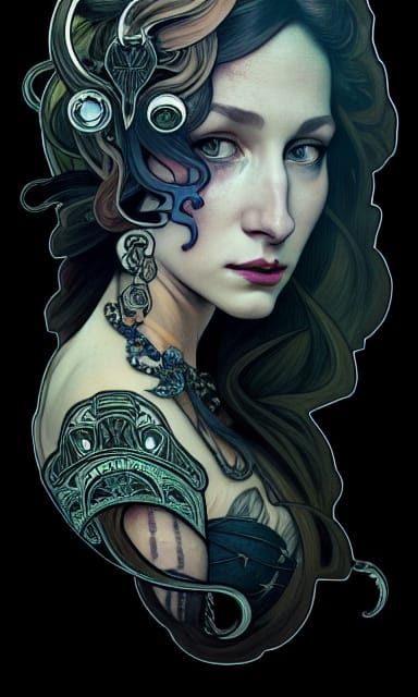 Queen Scorpio Portrait in Spiritual Astrology Style