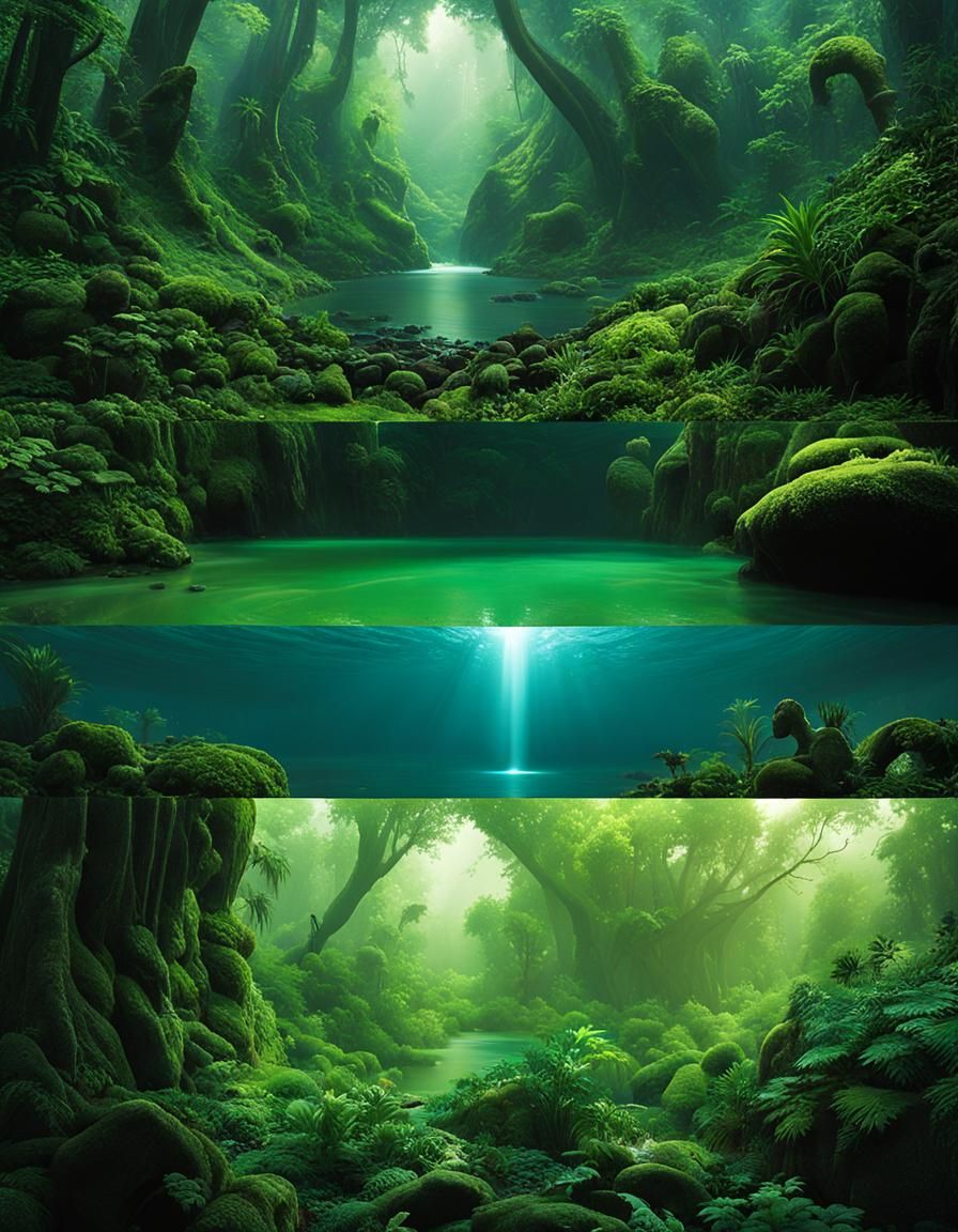 Dusk in a Strange Jungle World: A Science-Fiction Paysage in...