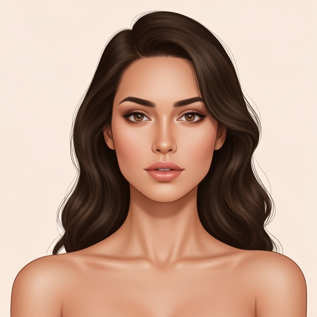 Beautiful Young Latina Woman Portrait Realistic