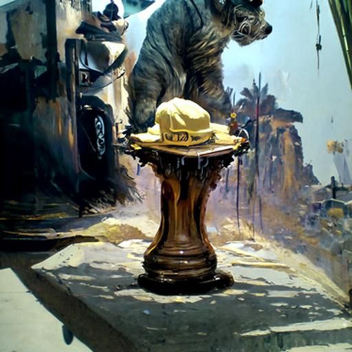 Whimsical Oil Painting in a Dreamy Vintage Style