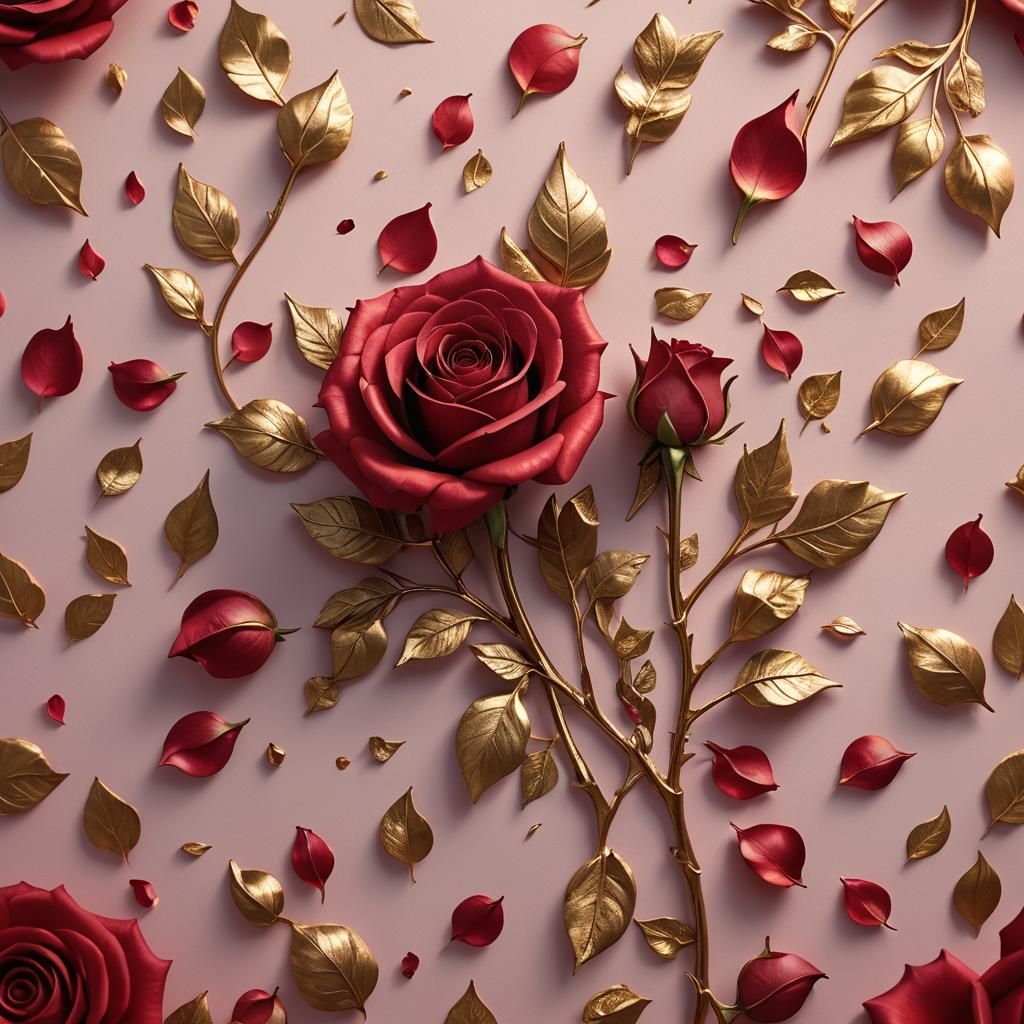 Enchanted Rose Concept Art in Vivid Fantasy Style