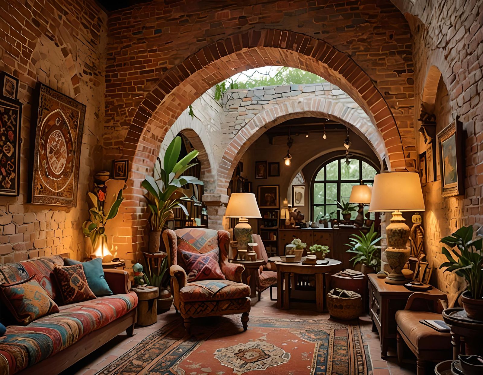 Bohemian Mosaic Room in Golden Hour