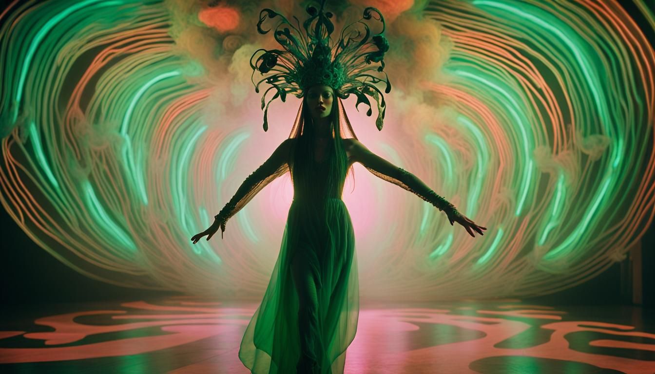 Ethereal Club Scene in a Surrealist Aesthetic
