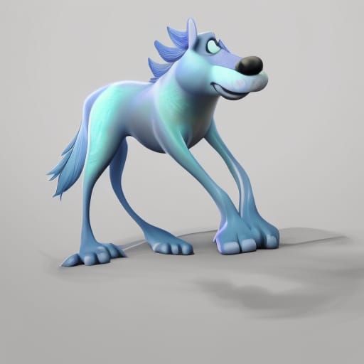 Mythical Cartoon Animal in Pixar Disney Style
