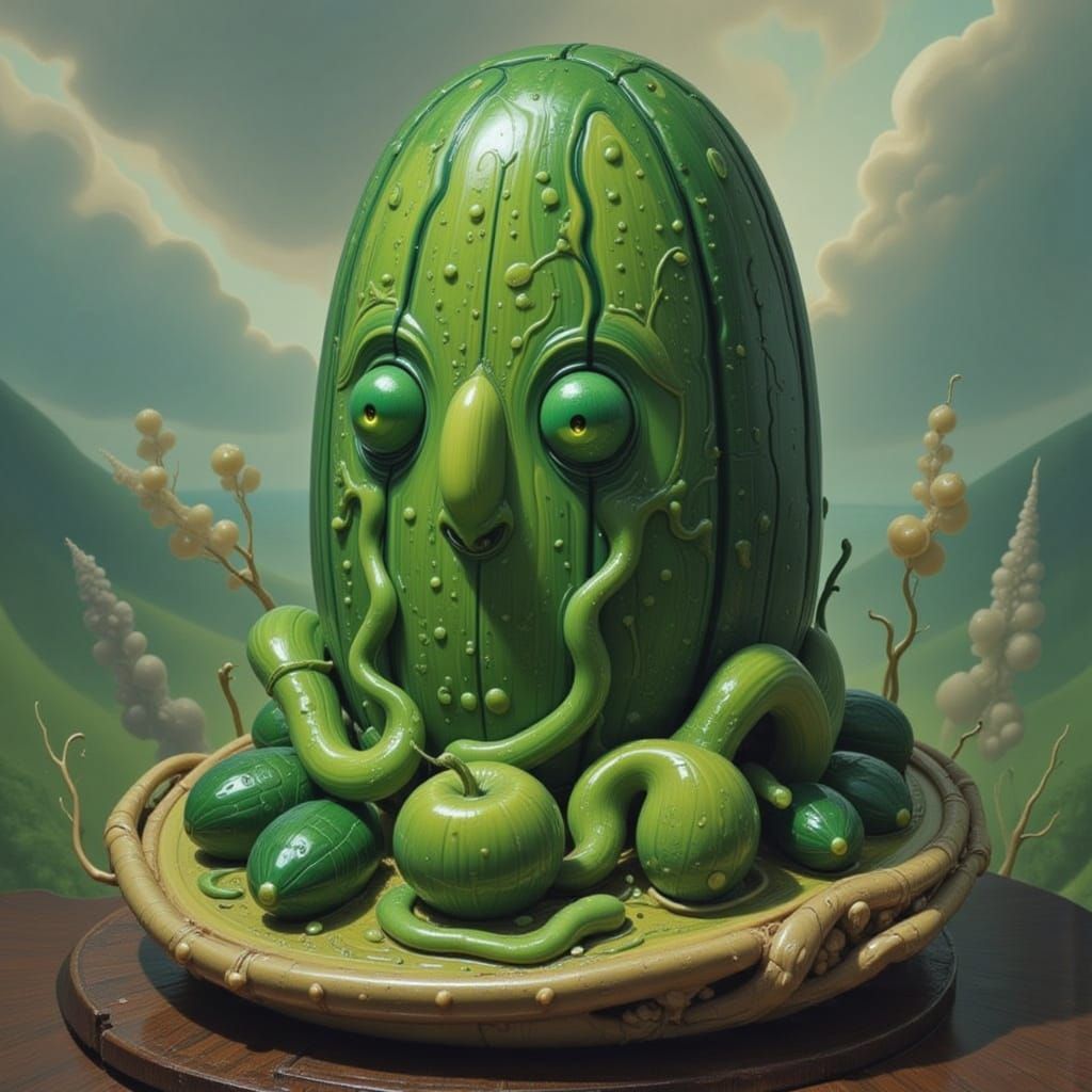 Pickle City Landscape in Delicate Deco Style