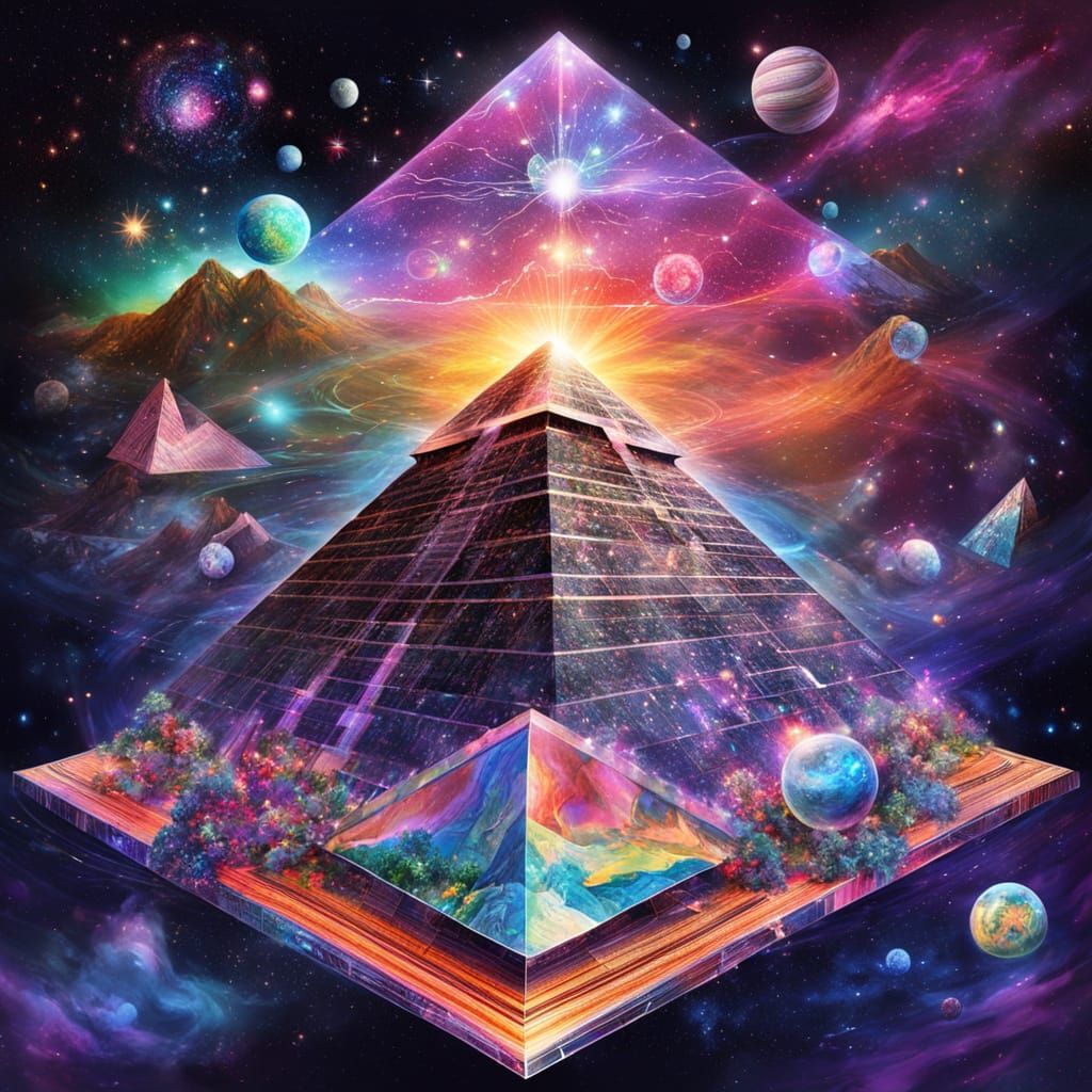 Cosmic Prism Reformation in Vibrant Galactic Colors