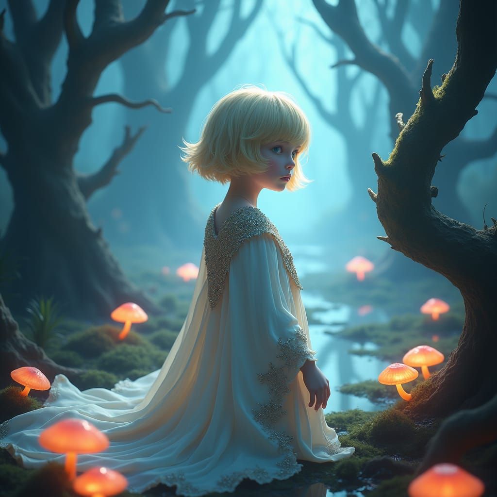 Mystical Maiden in Ethereal Wonderland