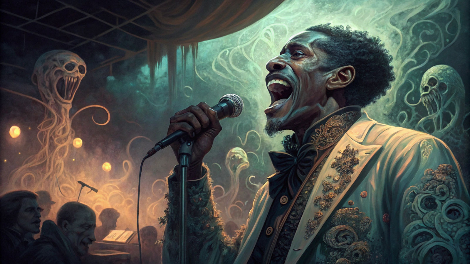 Surrealist Stage Performance at the Bonehead Beach Club