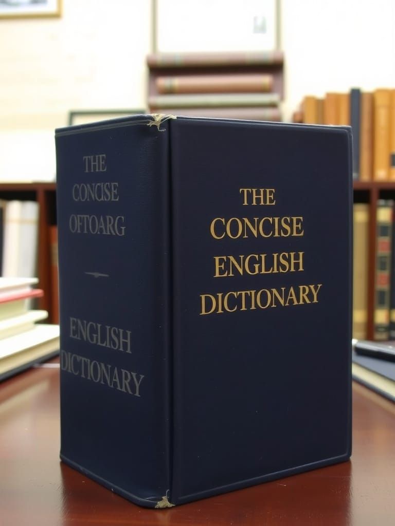 Antique Oxford English Dictionary on Study Desk