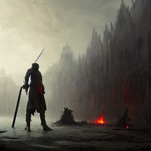 The Fallen Giant in Hyperrealistic Sinister Hyperrealism