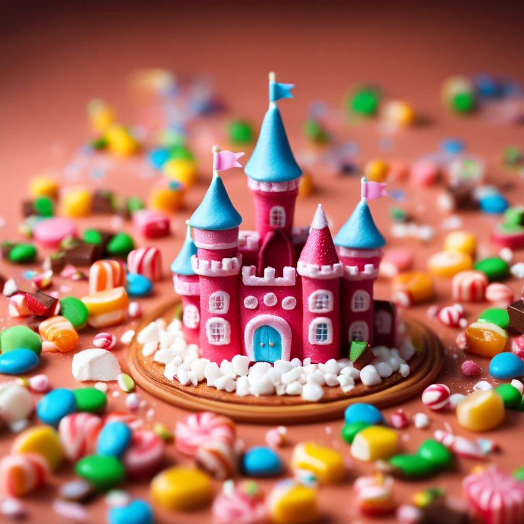 Miniature Candy Castle in Sweetcore Style