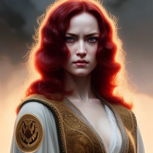 Elegant Rococo Portrait of a Jedi Lady in Stunning Hyperreal...