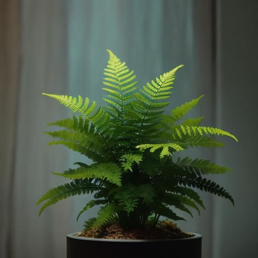 Ethereal Fern Blossoms in Cinematic 35mm Film Still