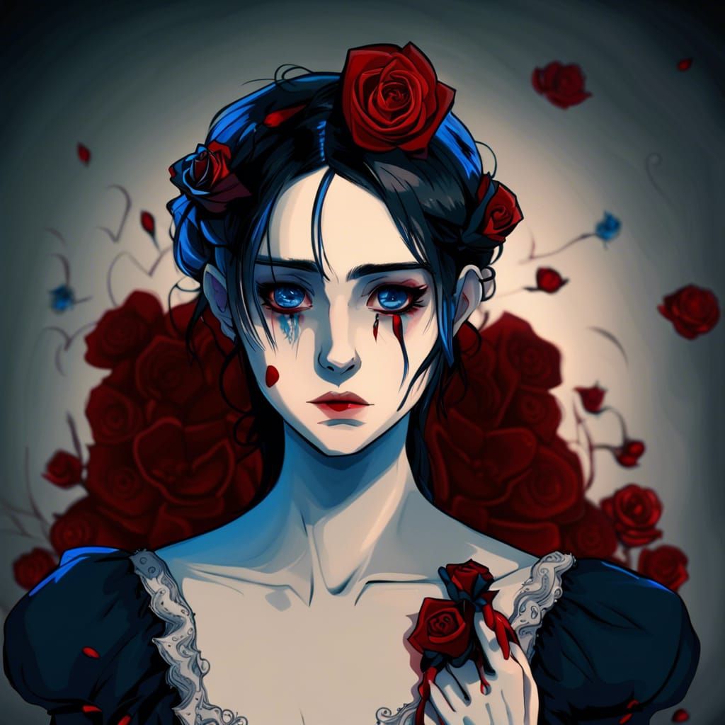 Gothic Victorian Fairy in Elegant Mourning