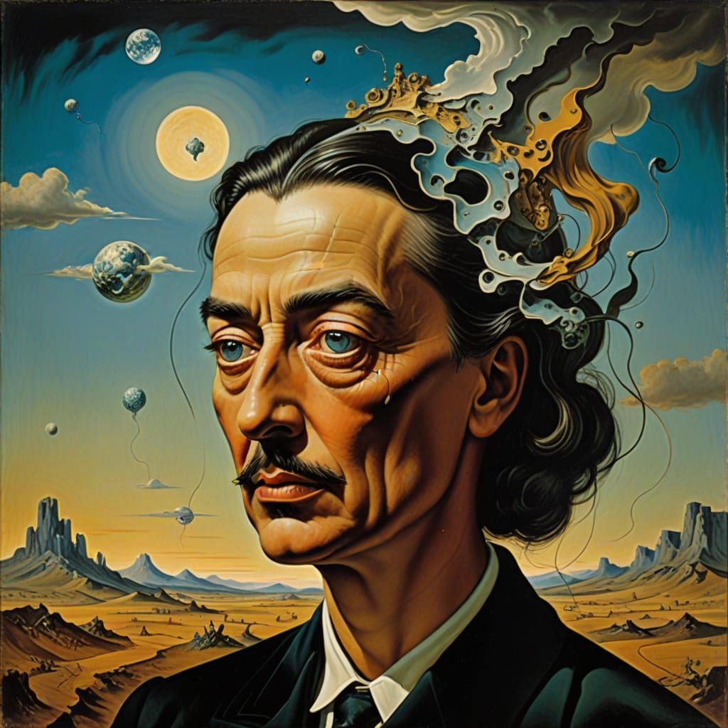 Ethereal Portrait in a Dreamlike Chaos